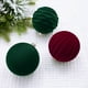 thumbnail image 4 of Pack 12 6CM Esferas Bambalinas De Terciopelo Adornos Navidad Rojo Verde, 4 of 5
