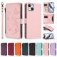thumbnail image 3 of Funda Cartera Mariposa para [iPhone 14 Plus] con Soporte y Cremallera Rosa, 3 of 6