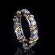 thumbnail image 2 of 1pc Stylish Golden Hip-hop Ring with White Zircon Inlay - Perfect for Men and Women's Fashion and Weddings, 2 of 4