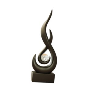 Bothyi - Estatua Abstracta De Fuego Para Decoración De Mesa, Para Estantería De Dormitorio Interior, Color Negro