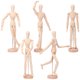 thumbnail image 1 of Figura de arte kukmakri de 30 cm, juego de 5, modelo de madera posable, 1 of 7