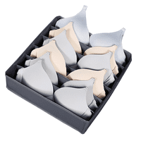 Genérico - Organizador Gris Oscuro Closet Ropa Interior 6 Brasier 32X32X10Cm