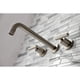 thumbnail image 4 of Grifo de pared para bañera Kingston Brass Manhattan, níquel cepillado, 4 of 7
