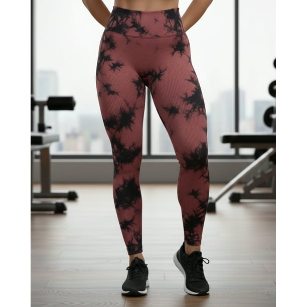 Calza Deportiva Mujer Rib Tie Dye Push Up