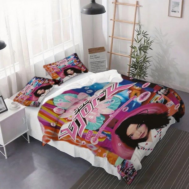 3pcs Bjork Post Album Duvet Cover Set - Includes Duvet Cover And Pillowcases (No Pillow Inserts) Suitable for Bedroom Or Dorm Use