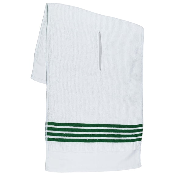 Toalla Golf Guys 48x112 cm Blanca con Rayas Verdes