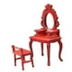 thumbnail image 4 of 1/12 Juego De Taburete De Tocador En Miniatura De Madera Para Accesorios De Casa De Muñecas Rojo, 4 of 5
