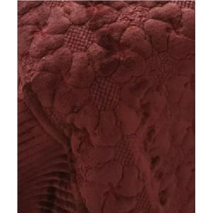 Genérico - Piecera Polar Tela Reversible 95X210 Cm Color Burdeos