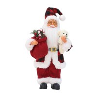 Magideal - Papá Noel De Pie De Navidad, Colección De 12 Pulgadas, Adorno Navideño Tradicional, Muñeco De Papá Noel, Lindo Para La Habitación De Navidad, El Hogar Rojo