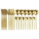 thumbnail image 1 of XmhyTop Juego de Cubiertos de Cocina de 24 Piezas, Inoxidable, Color Oro, Ideal para Hogares y Eventos, 1 of 5