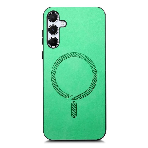 Magnetic Slim Case for Samsung Galaxy A55 with Camera Guard & Anti-Scratch Back Green