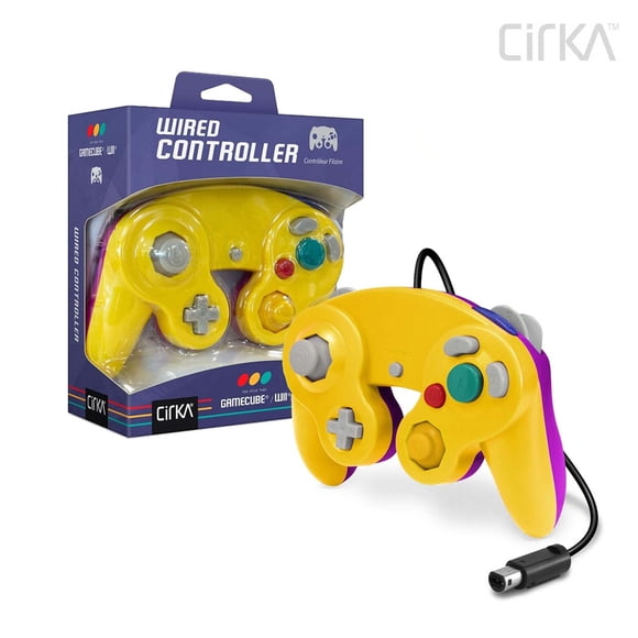 Control con Cable Cirka para GameCube Amarillo y Púrpura