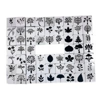 Bothyi - 60 Uds Plantador Pintura Plantillas Tarjeta Decoración Del Hogar Diy Dibujo Plantillas De Puntos