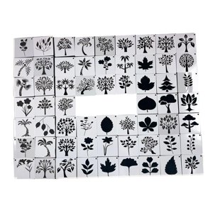 Bothyi - 60 Uds Plantador Pintura Plantillas Tarjeta Decoración Del Hogar Diy Dibujo Plantillas De Puntos