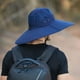thumbnail image 5 of Sombrero de pescador de ala ancha con protección solar UPF50+, impermeable, para pesca, senderismo y acampada., 5 of 6