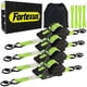 thumbnail image 1 of Correas de amarre con trinquete Fortexus 1 pulg x 3,5 m 1760 lb, paquete de 4, verde neón, 1 of 7