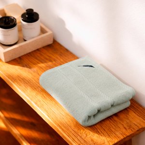 Toalla De Mano Nautica Signature Premium 100% Algodón Gris Claro