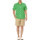 thumbnail image 2 of INSPIRE CHIC Camisa de Verano de Lunares para Hombre de Regreso a Clases, Camisa de Manga Corta con Botones, Patrón L Verde, 2 of 6