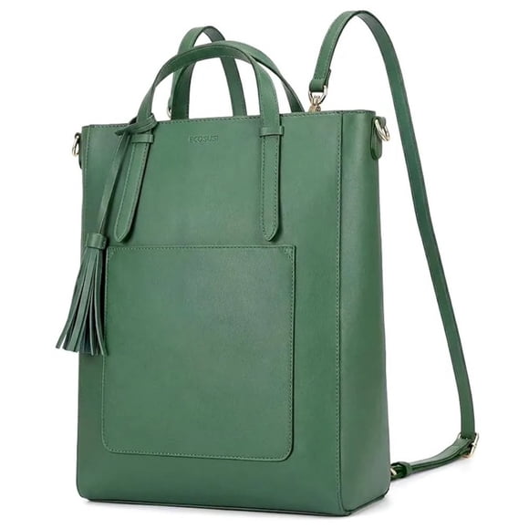 Ecosusi Mochila Convertible Style Tote de Mano para Notebook 14" Verde