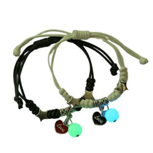Ioensy - 2 Pulseras Trenzadas, Joyería Ligera Para El Día De San Valentín, Mujeres, Hombres, Esposa.