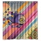 thumbnail image 1 of Cortina de ducha psicodélica de fantasía con diseño de monstruo oscuro, juego de cortinas de baño con ganchos, tamaño 66 x 72 pulgadas, 1 of 3