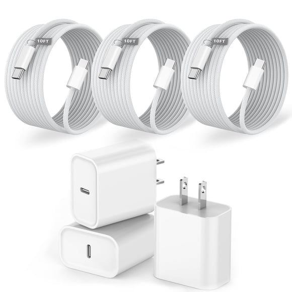 Cargador USB‑C Vagavo 3M 20W Pack de 3 Cables Rápidos