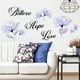 thumbnail image 2 of 1pc Purple Flower Inspirational Quotes Wall Sticker, Believe Hope Love Wall Decal, Removable Wall Decals For Bedroom, Living Room, PVC Home Decor Stickers, 2 of 2