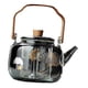 thumbnail image 1 of Tetera de vidrio, tetera de té soplada a mano, 1L con mango transparente con colador de té para Hotel, casa de té, familia, regalo para amantes del té, 1 of 5