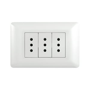 Genérico - Tomacorriente Triple 10A 250V Blanco