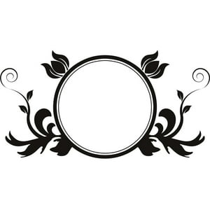 Rienda Libre Graphics - Decomural Leaf Embellished Circular Frame Floral Ws-19122