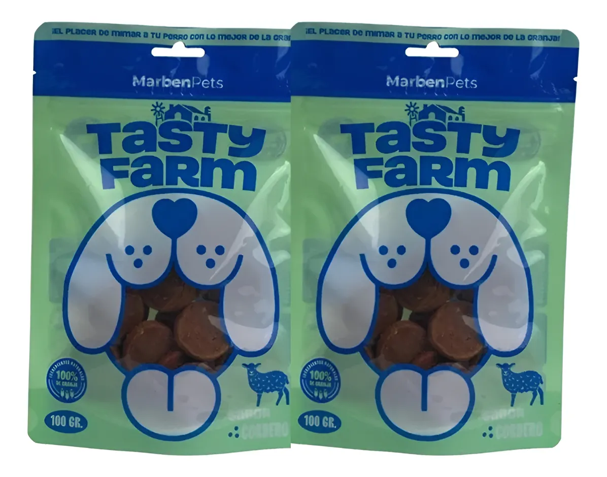 Marben Pets - Pack 2 Snack Para Perros Tasty Farm Medallón De Cordero