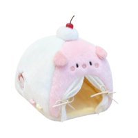 Magideal - Cama De Tienda Para Muñecas Cama Miniatura Cama De Muñeca Accesorio De Casa De Muñecas Peluche Portátil Adecuada Para Colección Decoración De Escritor Rosa