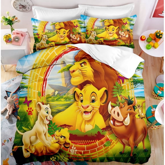 Lion Bedding Set Cartoon Animation Simba Bedding Set