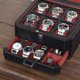 thumbnail image 5 of Caja de relojes ROTHWELL de 6 compartimentos en cuero negro/rojo, 5 of 9