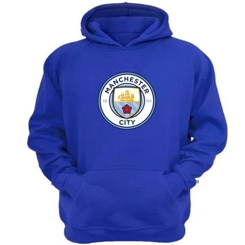 Genérico - Poleron Canguro Manchester City Azul Talla L Unisex