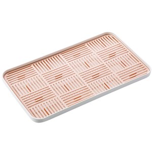 Magideal - Escurridor Lateral Para Fregadero De Cocina, Bandeja De Café, Esponjas, Dispensadores De Jabón, Bandeja Para Servir, Organizador, Práctico Y Práctico , Rosa Talla L