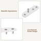 thumbnail image 4 of Uxcell paquete de 10 soportes rectos planos, placa de refuerzo de hierro de 55x5mm para reparación de muebles de madera, blanco, 4 of 5