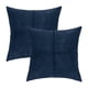 thumbnail image 1 of Paquete de 2 almohadas de cuero de 18 x 18 pulgadas, fundas de almohada decorativas de cuero sintético cosidas a mano, sofá cama, sala de estar, jardín, decoración del hogar, 1 of 5