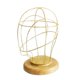 thumbnail image 2 of 21 '' Soporte De Cabeza De Maniquí De Metal Ahuecado Sombrero Peluca Toupee Display Rack Golden 01, 2 of 5