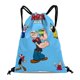 thumbnail image 1 of La Nueva Hora de Popeye Mochila de Cuerdas para Deportes y Gimnasio, Bolsa de Cuerdas Resistente al Agua, Bolsa Cinch, 30×40cm, 1 of 6
