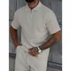 thumbnail image 3 of Polera Hombre Manga Corta Textura Suave Cierre Tendencia 0273, 3 of 3