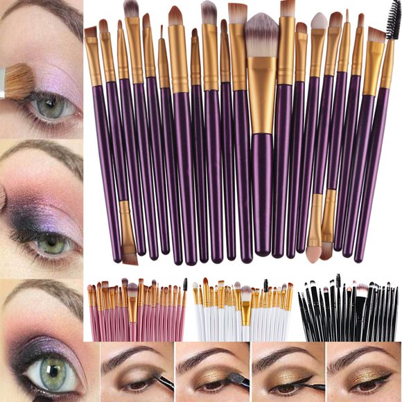 Set de 20 brochas de maquillaje DISAAR Beauty (Blanco + Dorado)
