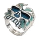 thumbnail image 4 of Anillo De Calavera Que Brilla En La Oscuridad Halloween Para Puesta En Escena Cosplay Vestir Azul, 4 of 5