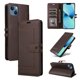 thumbnail image 1 of Premium Wallet Case for iPhone 15 with Card Slots & Kickstand, Flip Cover Brown, 1 of 6