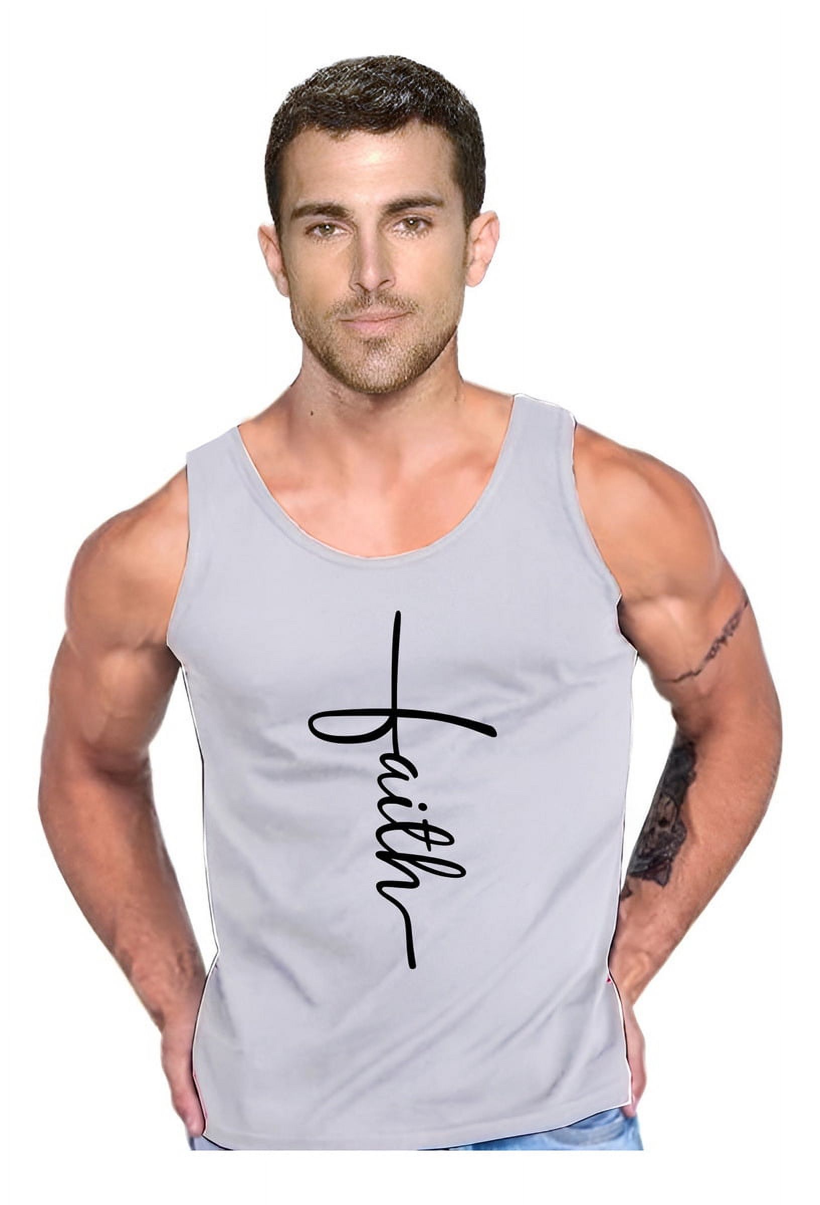 Persodesign - Polera Faith Musculosa Tank Gym Pesas Crossfit Talla 2Xl Gris Hombre