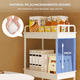 thumbnail image 4 of Carrito Organizador Belug  Con Ruedas 4 Niveles Estante Abs Blanco Blanco, 4 of 5