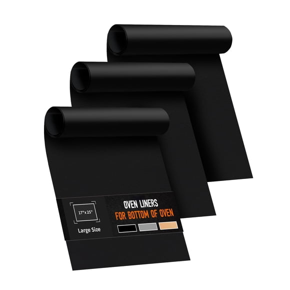 Forros para horno Buself, 3 unidades, resistentes, antiadherentes, 43 x 63 cm, color negro