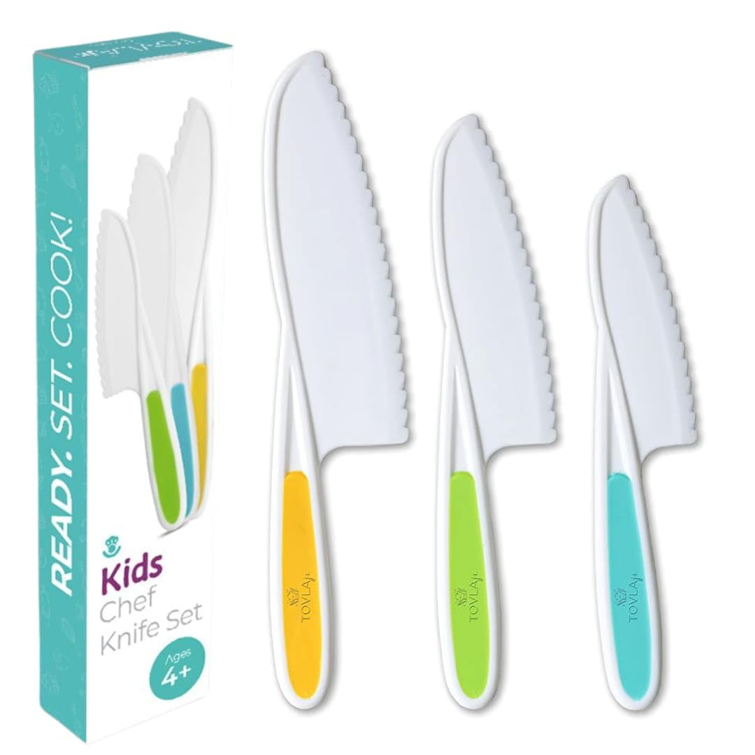 Juego De Cuchillos Tovla Jr. Para Niños, 3 Piezas, Cocina Y Repostería