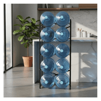 Genérico - Estante Organizador Rack 10 Botellones Bidones Agua 20Lts Negro