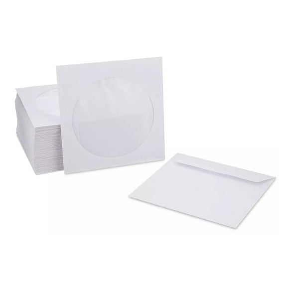 Sobres Papel Para Dvd, Cd, Blu-ray Pack 100 Unidades